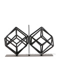 creative geometry book stand study table ironwork bookshelf